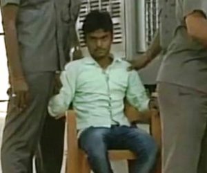 Nitish Kumar after being restrained