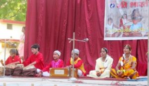 Kids learnt to handle musical instruments and vocalize